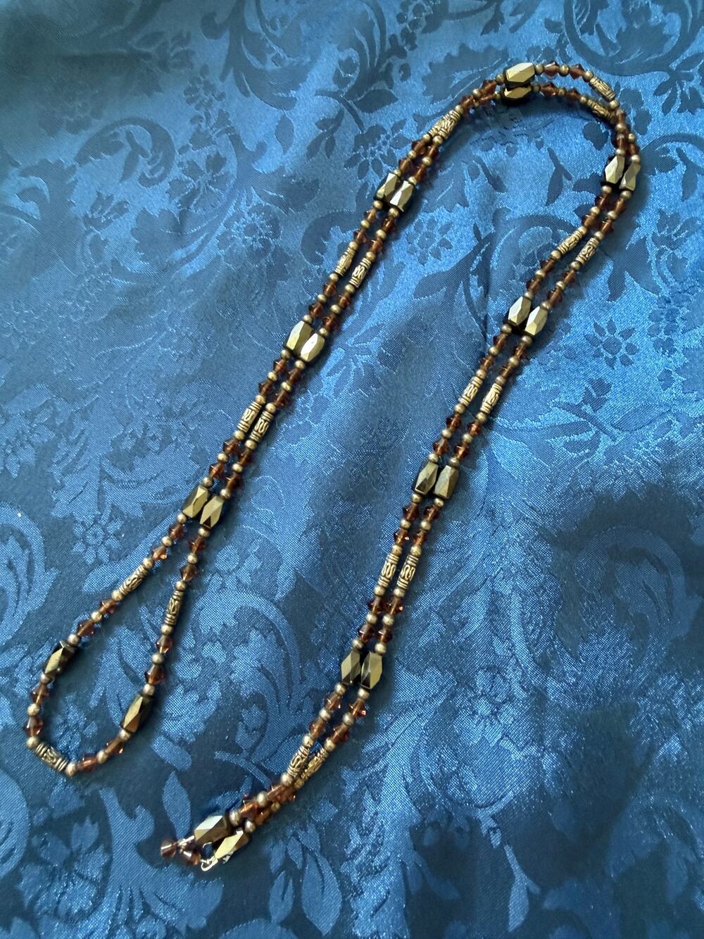 Handmade Hematite & Faceted Bead Necklace MRL7